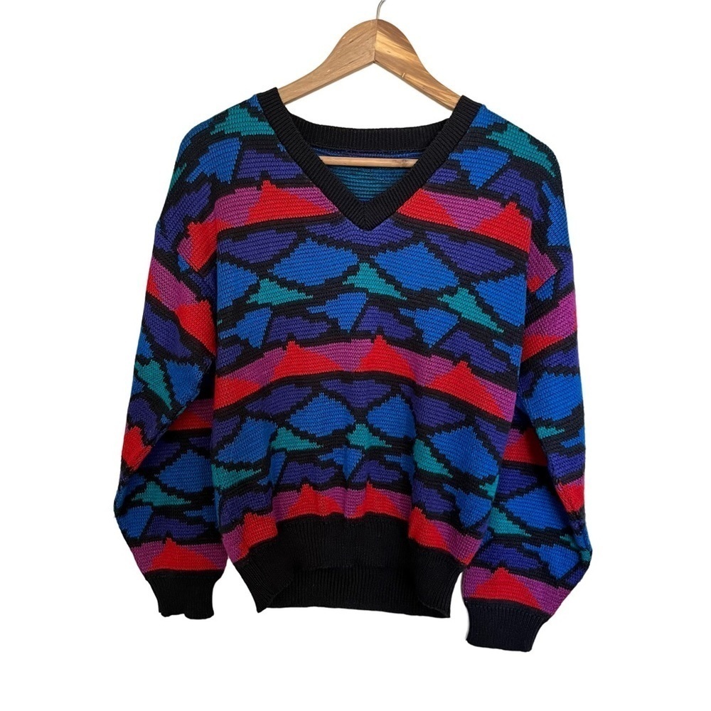 UNISEX Vintage 90s Jewel Tone Sweater